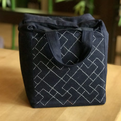 Travel tea-set "Стежинки" в стилі sashiko