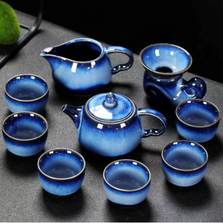 Голубая заячья шерсть - набор керамической посуды в подарочной коробке