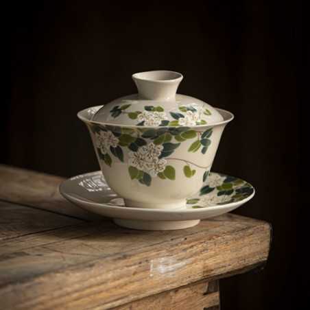 Квіти чаю - класична порцелянова гайвань