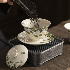 Квіти чаю - класична порцелянова гайвань 2