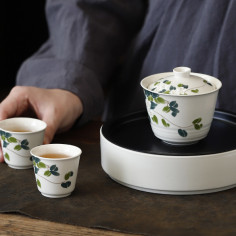 Квіти чаю - порцелянова гайвань без блюдця. 2