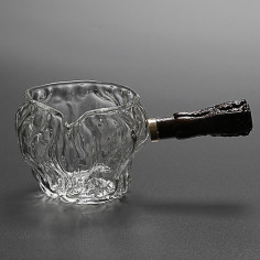 Чахля скляна "під дерево" з дерев'яною ручкою