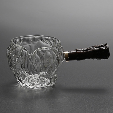 Чахля скляна "під дерево" з дерев'яною ручкою