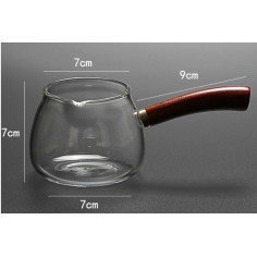 Чахля скляна з бічною дерев'яною ручкою 2