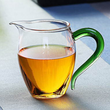 Чахай скляний із зеленою ручкою