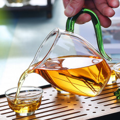 Чахай скляний із зеленою ручкою 2