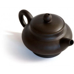 Чорний глиняний чайник, 60 мл