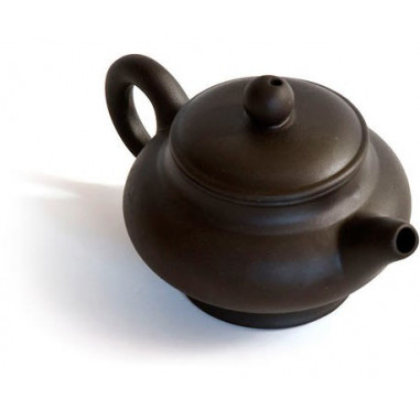 Чорний глиняний чайник, 60 мл