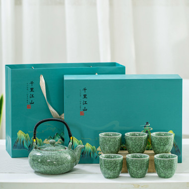 Набір ґеяо з великим чайником з ручкою Ляна