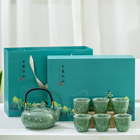 Набір ґеяо з великим чайником з ручкою Ляна