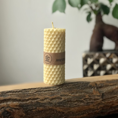 Свічка "Метал" з вощини (8,5 см)