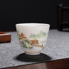 Чаша з пейзажем з фарфору... 2