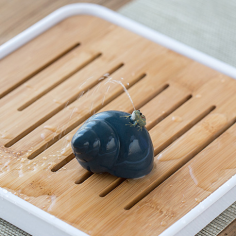 Жабка на мушлі, синя 2