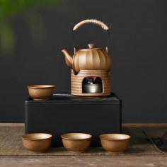 Набір посуду з теракоти в сумці для подорожей (без спиртівки) 2