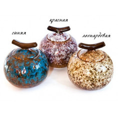 Синя кругла чайниця