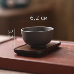 Глиняная чаша (серо-черная) 2