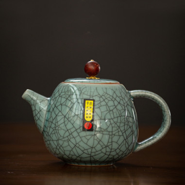 Чайник з намистинкою з ґєяо, блакитний Чайник з намистинкою з ґєяо, блакитний