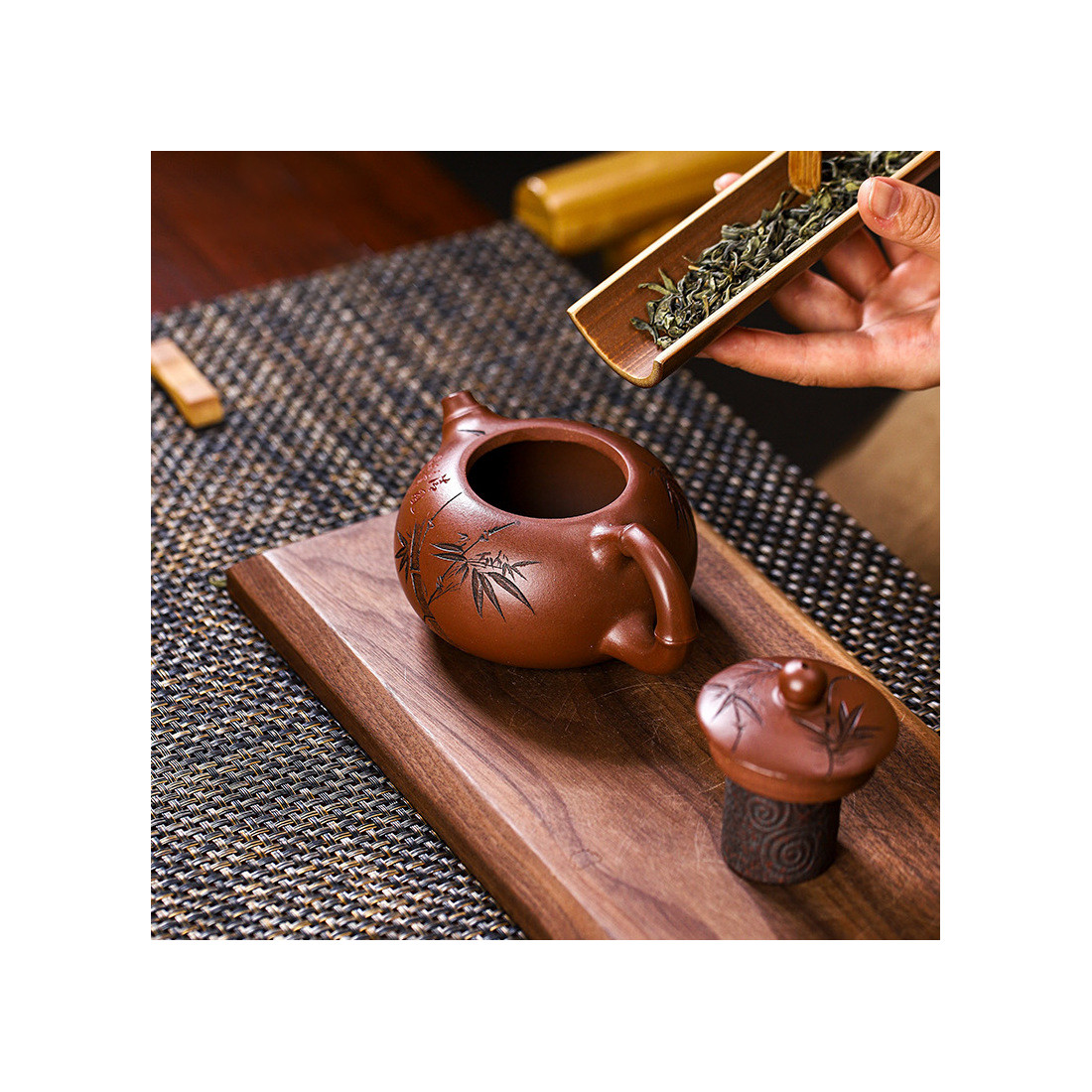 Чайник "Мелодія бамбука" з їсінської... Чайник "Мелодія бамбука" з їсінської...