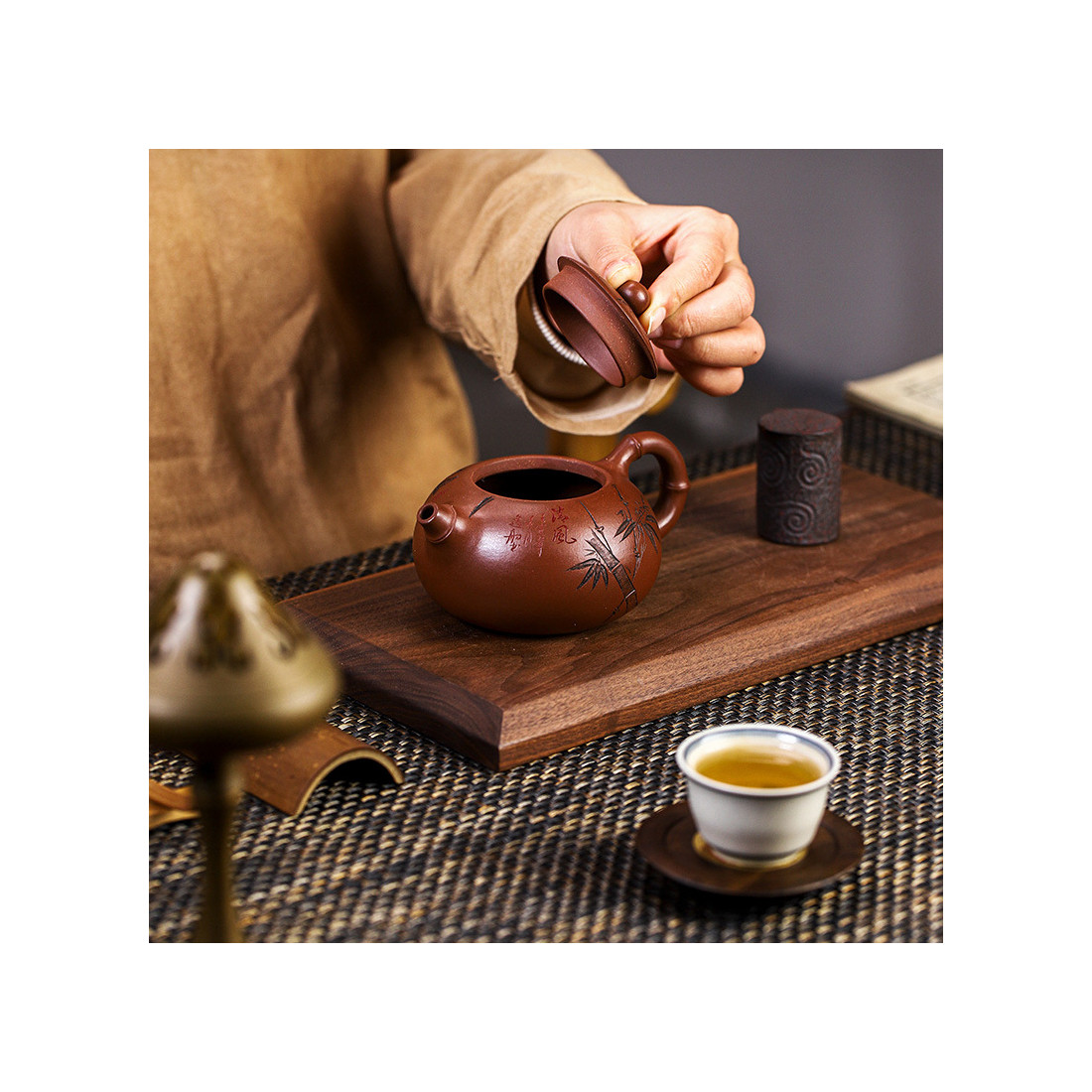 Чайник "Мелодія бамбука" з їсінської... Чайник "Мелодія бамбука" з їсінської...