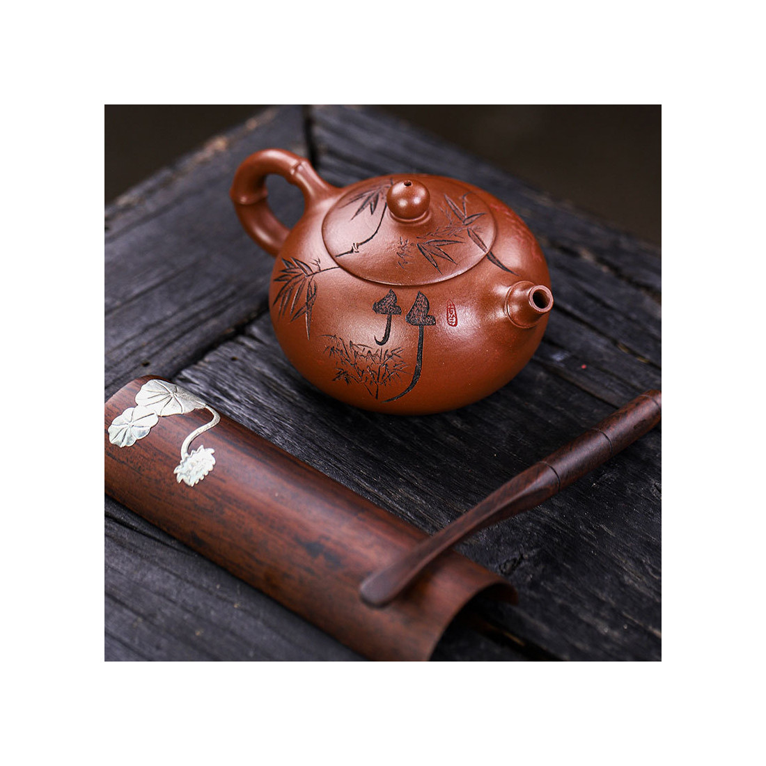 Чайник "Мелодія бамбука" з їсінської... Чайник "Мелодія бамбука" з їсінської...