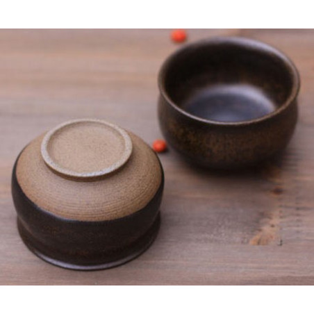 Чорна чаша із позолотою, 80 мл