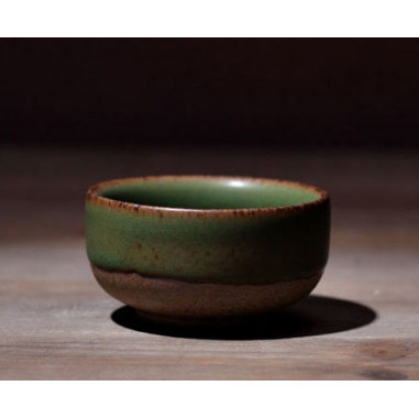 Кругла чаша кольору зеленого бамбука, 35 мл