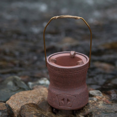 Домашня вугільна піч з ручкою