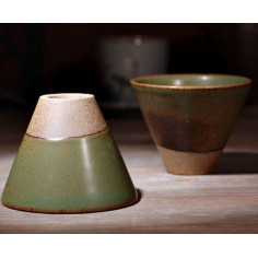 Трикутна чаша кольору зеленого бамбука, 50 мл 2