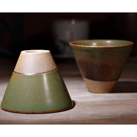 Трикутна чаша кольору зеленого бамбука, 50 мл