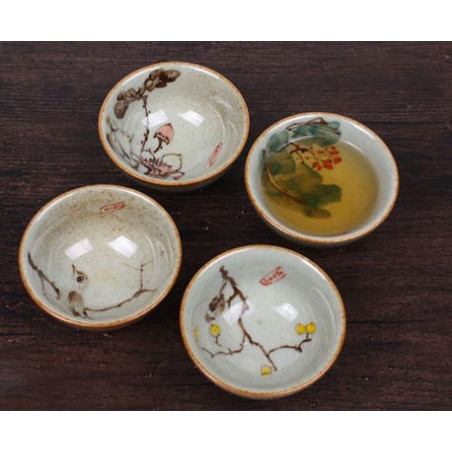 Серія сірих чаш з малюнком Серія сірих чаш з малюнком