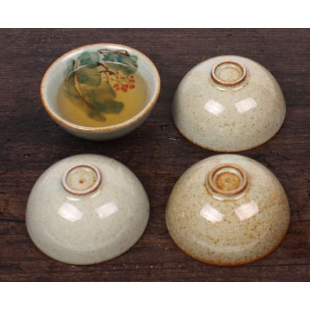 Серія сірих чаш з малюнком Серія сірих чаш з малюнком