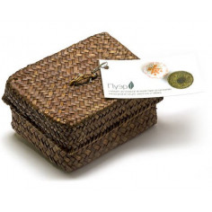 Набір порційного пуера в плетеній коробці 2