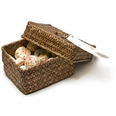 Набір порційного пуера в плетеній коробці