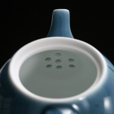 Лазурний чайник з намистинкою на кришці 2