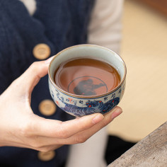 Крупна чаша із порцеляни Цзінхуа "П'ять тигрів" 2