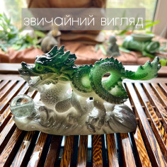 Дракон із перлиною (зелений) 2