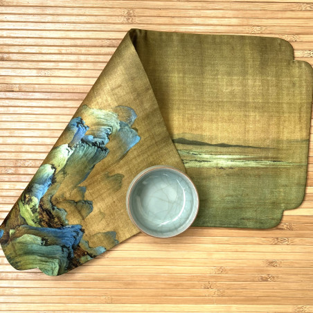 Тканинний килимок "Гори та води на тисячу лі", двосторонній