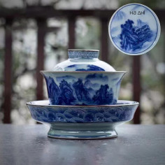 Гайвань із порцеляни Цзінхуа "Гори та води на тисячу лі"