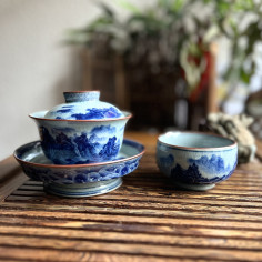 Гайвань із порцеляни Цзінхуа "Гори та води на тисячу лі" 2