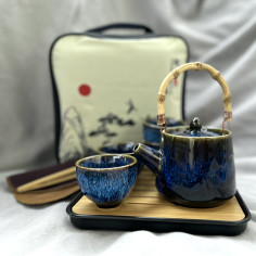 Набір для подорожей з чайником з бамбуковою ручкою Ляна