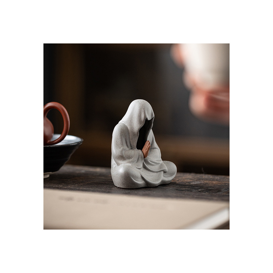 Глиняна статуетка «Просвітлений» (сіра) Глиняна статуетка «Просвітлений» (сіра)
