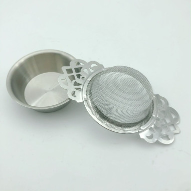 Сталеве сито з підставкою, срібне