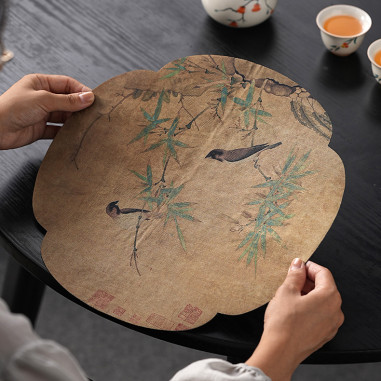 Круглий тканинний килимок "Бамбук і...