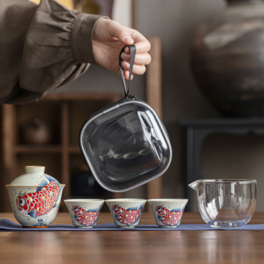 Керамічний чайний набір для подорожей...