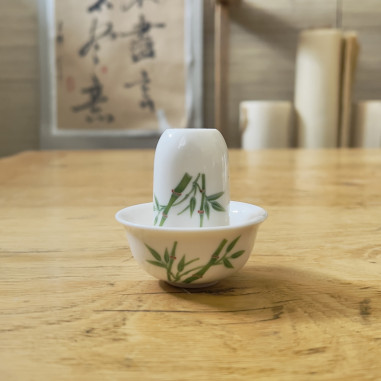 Чайна пара із зображенням зеленого...