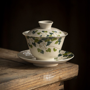 Порцелянова ґайвань "Квіти чаю"