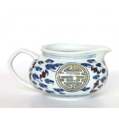 Чахай із цзиндечженьського порцеляни «Символ довголіття» (різнобарвний розпис)