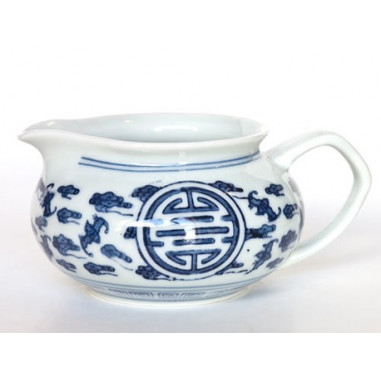 Чахай із цзиндечженьського порцеляни «Символ довголіття» (однокольоровий розпис)