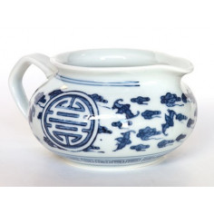 Чахай із цзиндечженьського порцеляни «Символ довголіття» (однокольоровий розпис) 2