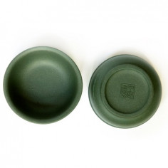 Мала пуерна чаша із ісинської глини (темно-зелена) 2